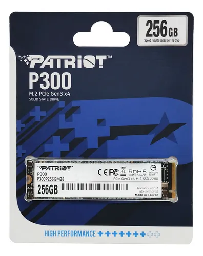 SSD e brendshme M.2 Patriot P300 256 GB (PCIe 3.0 x4. NVMe 1.3. M.2 2280)