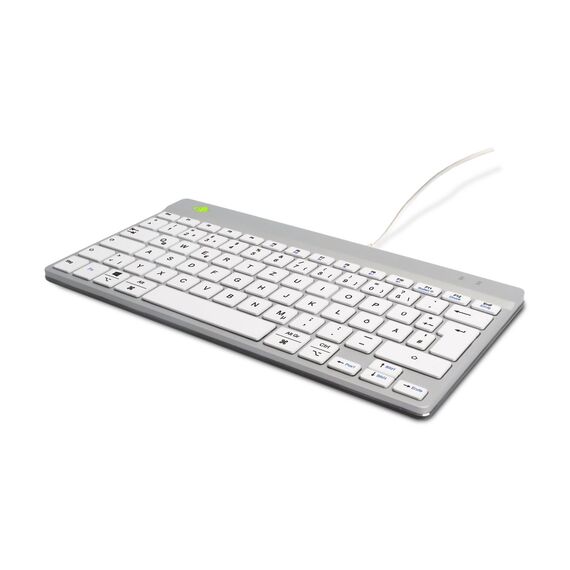 Tastierë me kabllo ergonomike R-Go Compact Break / QWERTZ -Bardhë