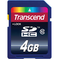 Kartë Memorie SD CARD 4GB Transcend