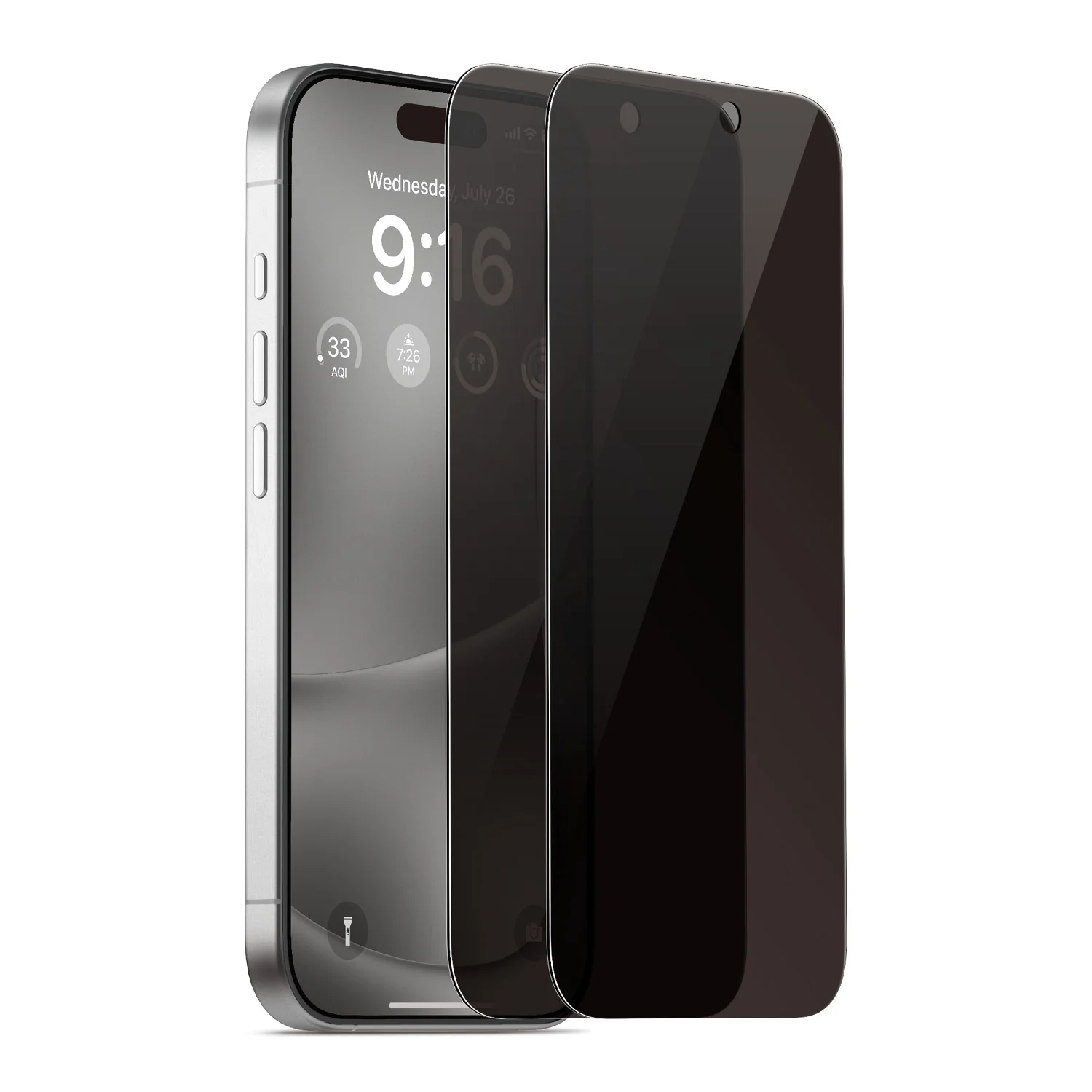 Privacy Tempered Glass Screen Protector for iPhone 16 / 15