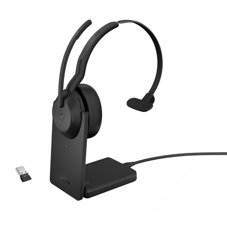 Kufje pa kabllo Jabra Evolve2 55 Link380a MS Mono / with Charging Stand - Zezë