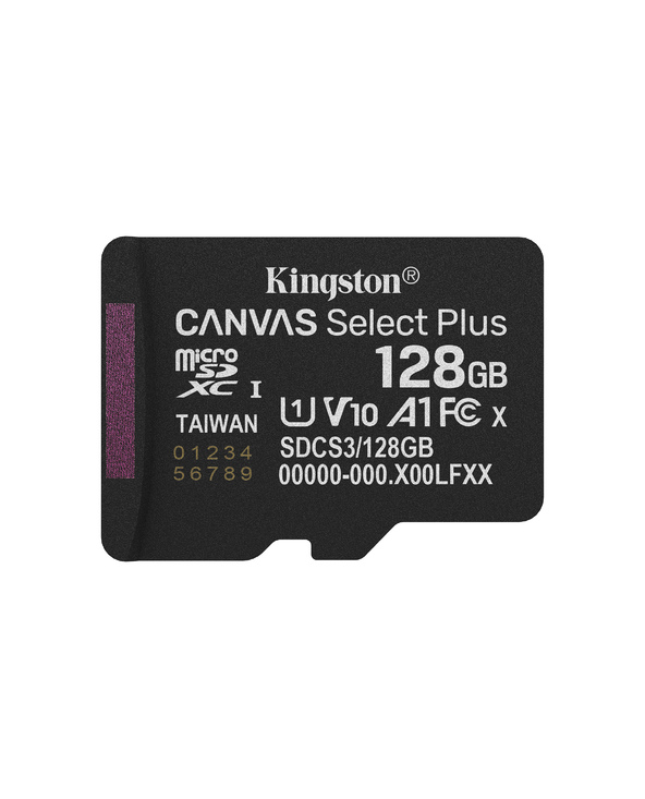 Kartë Memorie SD Card Kingston microSDXC Canvas Select Plus Gen3 128GB 150MB/s A1 Single Pack