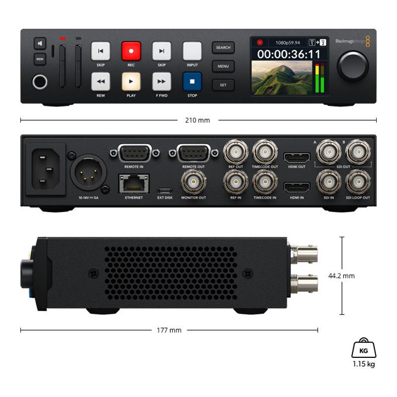 Regjistrues Video Blackmagic Design HyperDeck Studio HD Plus – Zezë - Figura 2