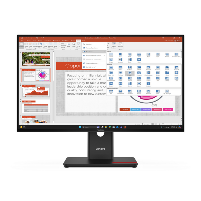 Monitor Lenovo ThinkVision T27-40 / 64A5MAT6EU / 27"/ Full HD IPS / 120Hz / 4ms / HDMI+USB+DP+VGA - Zezë