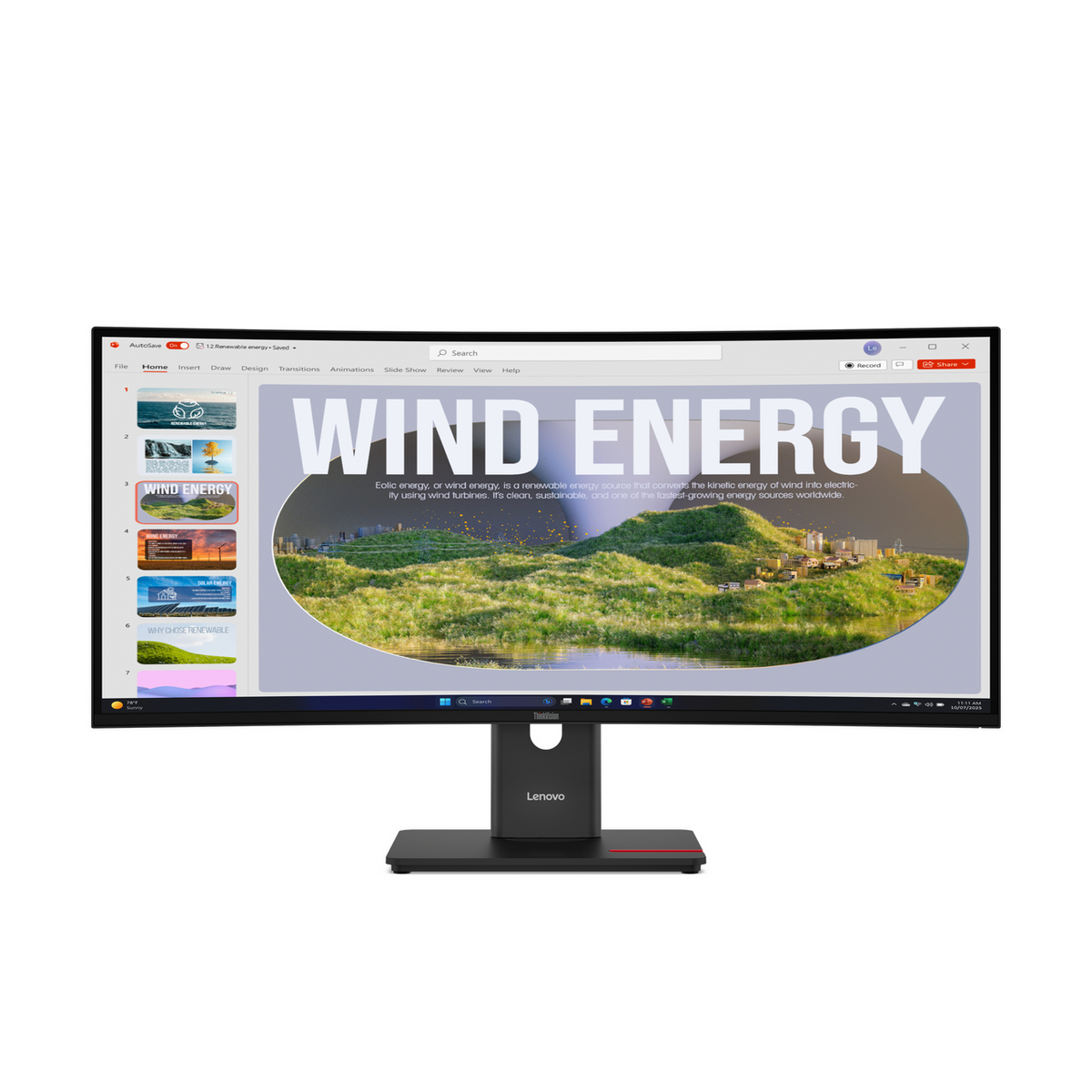 Monitor Lenovo T34WD-40 / 34"/ Wide Quad HD VA / Curved / LED / 120Hz / 6ms / USB + DisplayPort + HDMI - Zezë