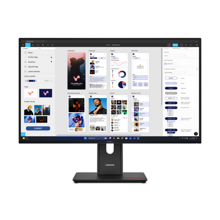 Monitor Lenovo ThinkVision T32UD-40 / 32"/ 4K Ultra HD IPS / LCD / 60 Hz / 4 ms / HDMI + DisplayPort + USB-C - Zezë