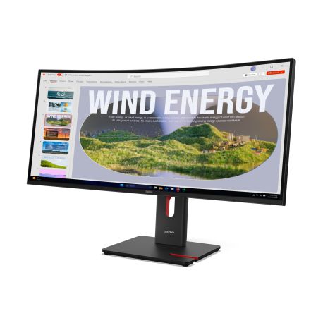Monitor Lenovo T34WD-40 / 34"/ Wide Quad HD VA / Curved / LED / 120Hz / 6ms / USB + DisplayPort + HDMI - Zezë - Figura 2