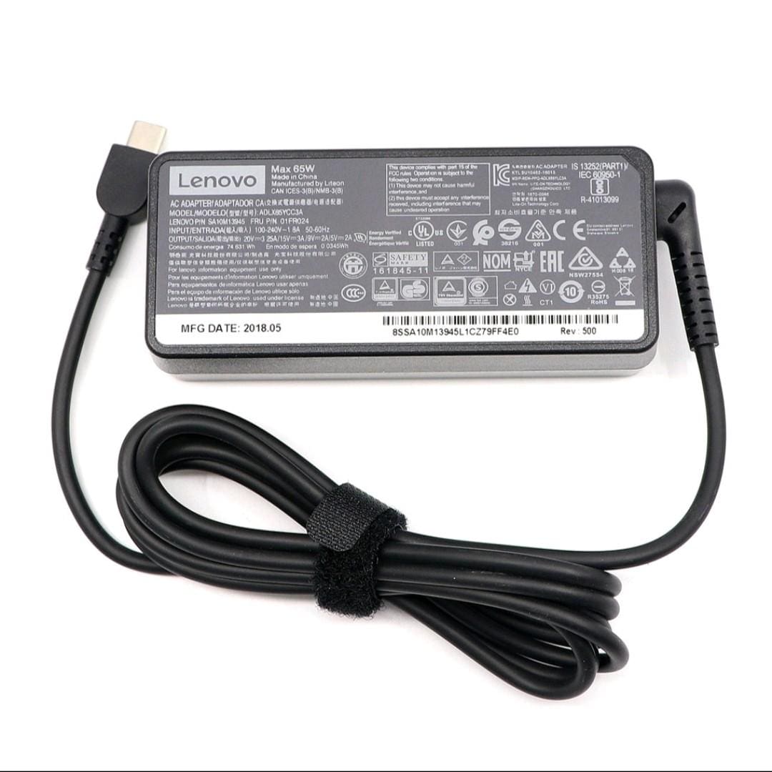 Adapter Lenovo / Type-C / 20V 3.25A / 15V 3A / 9V 2A / 5V 2A / E zezë - Figura 2
