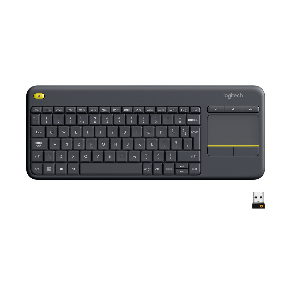 Tastierë pa Kabllo Logitech K400 Plus – Zezë