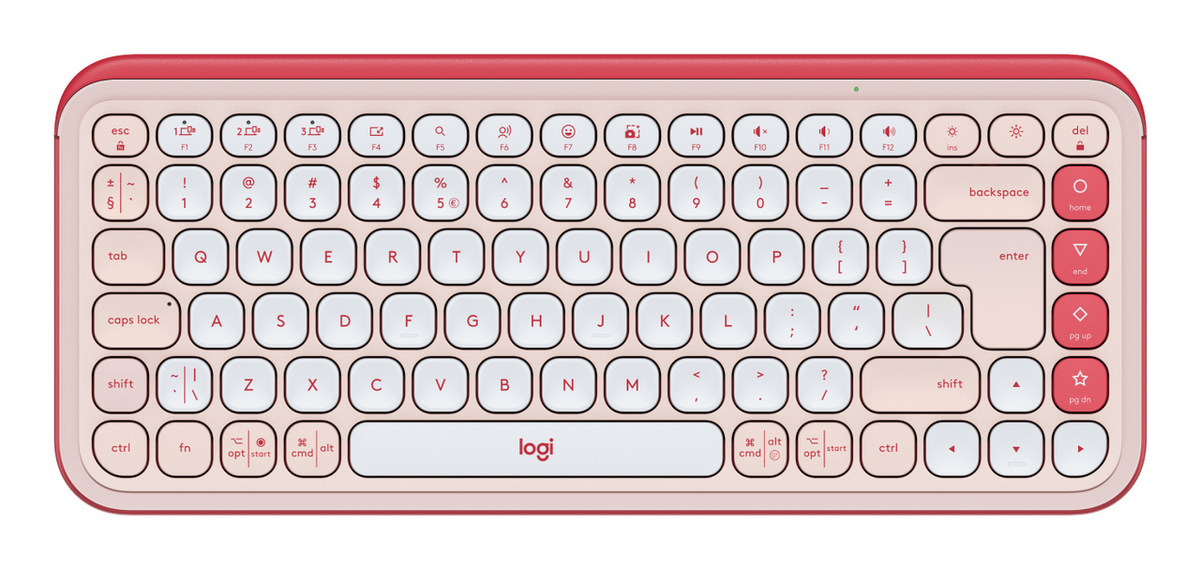 Tastierë pa Kabllo Logitech Pop Icon Keys – Rozë