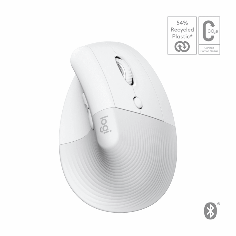 Maus pa Kabllo Logitech Lift Vertical Mac – Bardhë