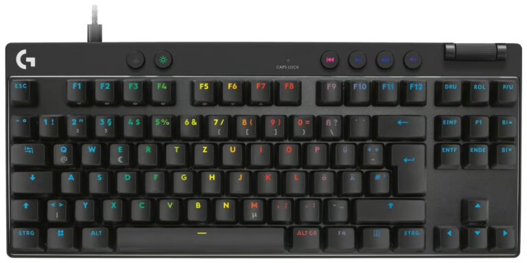 Tastierë Gaming me kabllo Logitech PRO X TKL RAPID / Magnetic Analog-Switche / Rapid-Trigger / LIGHTSYNC RGB - Zezë