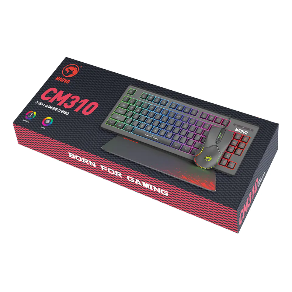 Set Gaming 3in1 Marvo CM310 US Layout - Zezë - Figura 2