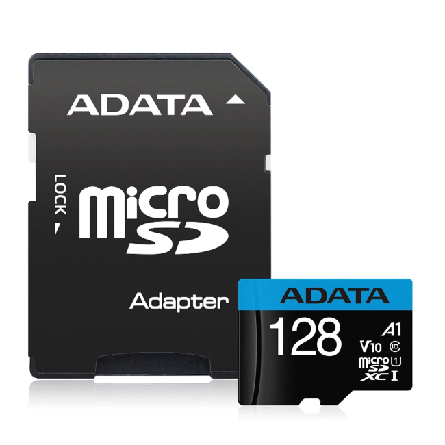 Kartë Memorie SD MICRO 128GB UHS-I Class 10 A1 + AD