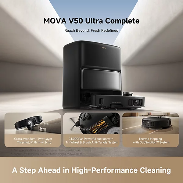 Fshesë Robotike Dreame Mova V50 Ultra Complete 24000Pa - Zezë - Figura 4