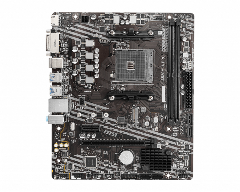 Pllakë Amë MSI A520M-A PRO Motherboard / AMD Chipset / 7C96-001R – Zezë