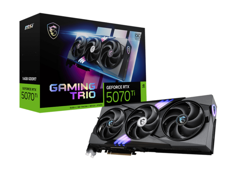 Kartelë Grafike NVidia MSI GeForce RTX 5070 Ti Gaming Trio OC 16G / V531-240R – Zezë