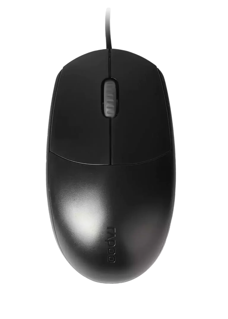 Maus me kabllo Rapoo N100 – Bardhë