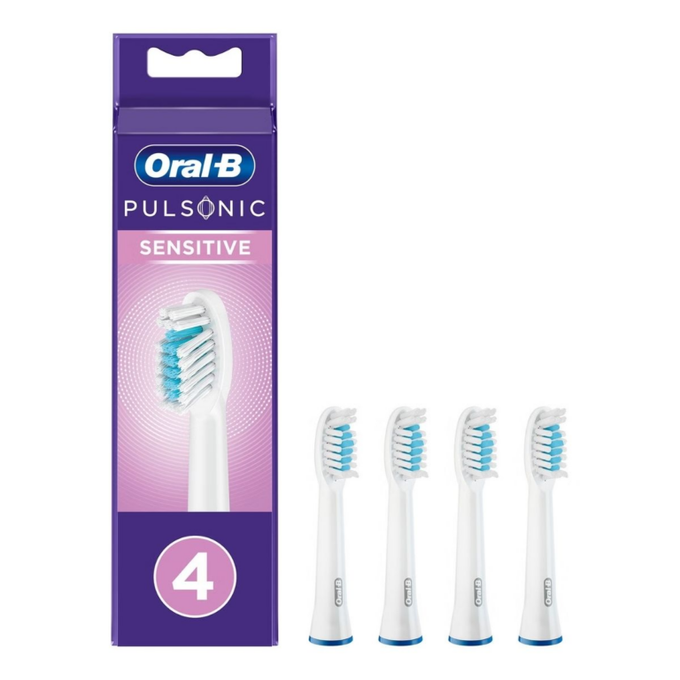 Kokë furçash zëvendësuese Oral-B Pulsonic Sensitive / 299158 / 4-Pack – Bardhë