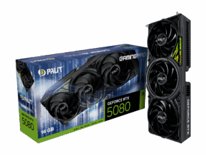Kartelë Grafike Palit / Nvidia GeForce / RTX 5080 / Gaming Pro V1 / 16GB / GDDR7 / E zezë