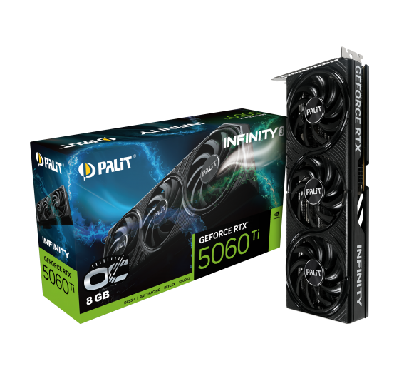 Kartelë Grafike Palit RTX 5060 TI Infinity 3 8GB GDDR7 HDMI 3xDP / e zezë