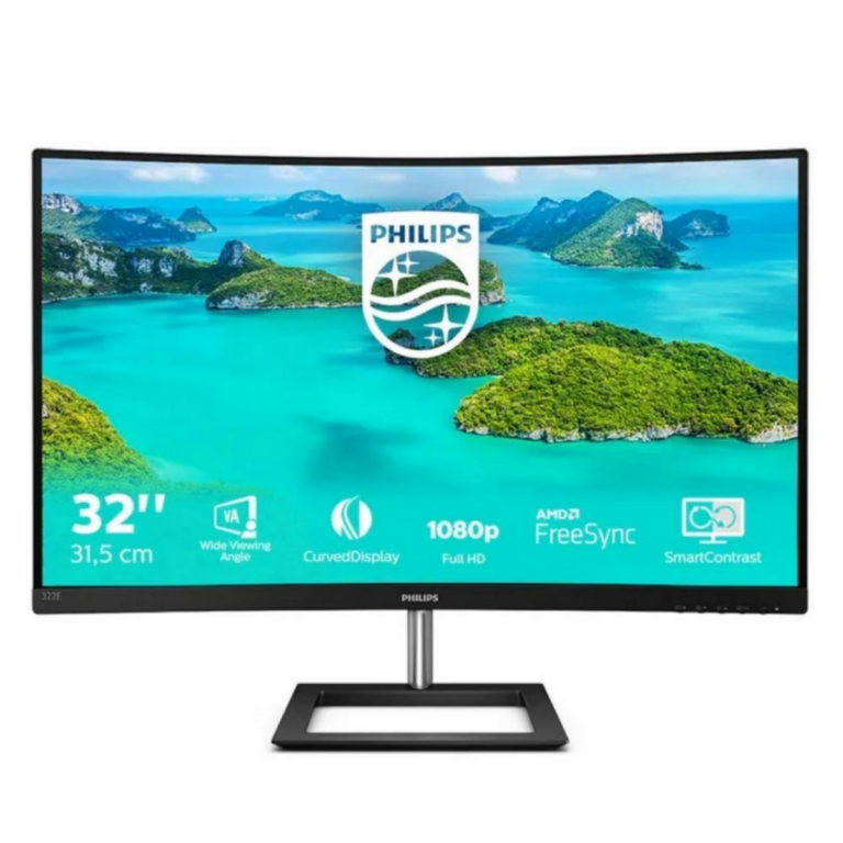 Monitor Philips 322E1C / 31.5" / Full HD VA / LCD / 75 Hz / 4 ms / VGA + HDMI + DisplayPort - Zezë