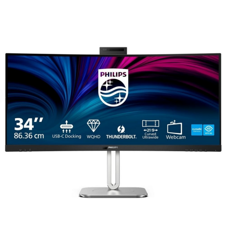 Monitor Philips 6000 Series 34B2U6603CH / 34"/ Wide Quad HD VA /Curved / LCD / 120Hz / 4ms / USB + DisplayPort + HDMI - Argjend/Zezë