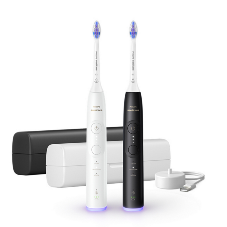 Furçë dhëmbësh elektrike Philips Sonicare 6500 / HX7419/01 / 2 Pack – Zezë / Bardhë