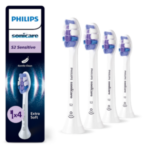 Aksesorë për furçë dhëmbësh Philips Sonicare S2 Sensitive / HX6054/87 / 4-Pack – Bardhë