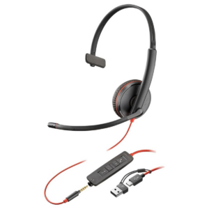 Kufje me kabllo Poly Headset Blackwire 3215 – Zezë
