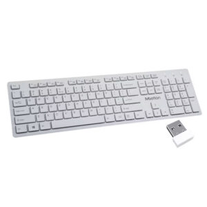 Tastierë pa kabllo Meetion WK841 White Chocolate Slim / 2.4G Wireless / US / e bardhë