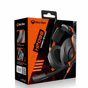 Kufje Gaming Meetion HP099 7.1 Surround Sound / RGB BACKLIT / USB / Zi dhe Portokalli