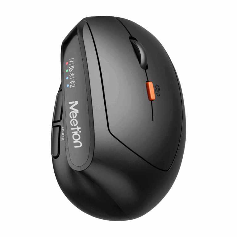 Maus pa kabllo Meetion Ergonomic BTM008 Office / USB / 2.4G + Bluetooth Dual Mode / 2400DPI / e zezë