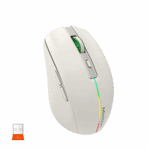 Maus pa Kabllo Meetion BTM002-02 Khaki Dual Mode / 2.4G / Bluetooth / USB Type-C / e krem