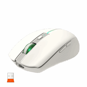 Maus pa Kabllo Meetion BTM002-02 Khaki Dual Mode / 2.4G / Bluetooth / USB Type-C / e krem