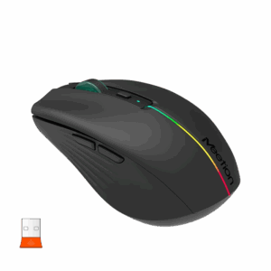 Maus pa Kabllo Meetion BTM002 Dual Mode Black / 2.4G / Bluetooth / USB Type-C / e zezë