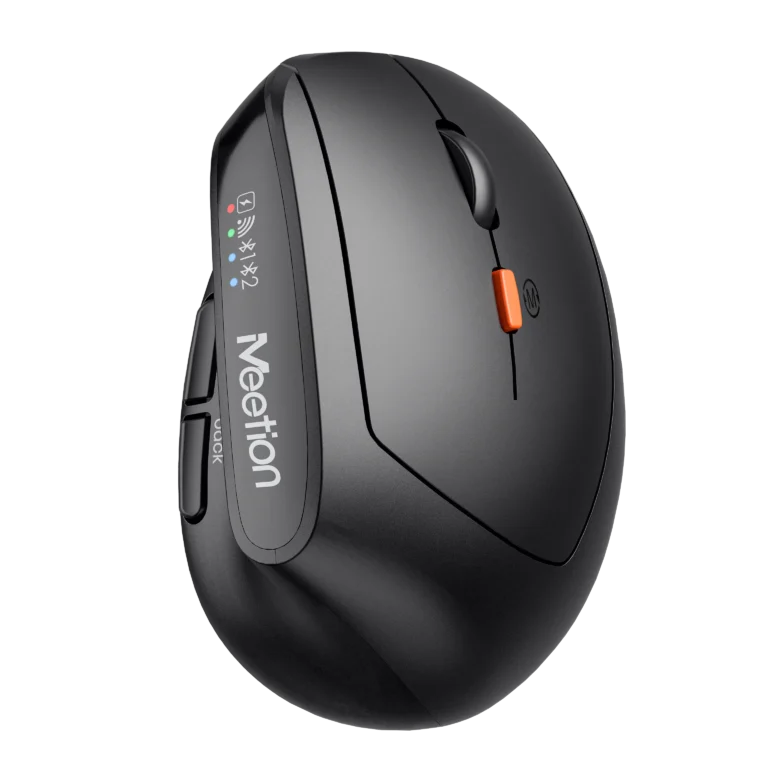Maus pa kabllo Meetion Ergonomic BTM008 Office / USB / 2.4G + Bluetooth Dual Mode / 2400DPI / e zezë