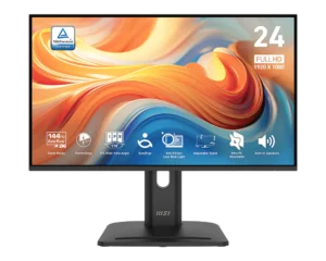 Monitor MSI PRO MP245PGDE E14 / 23.8"/ Full HD IPS / 144Hz / 1ms / HDMI+DP+VGA - Zezë