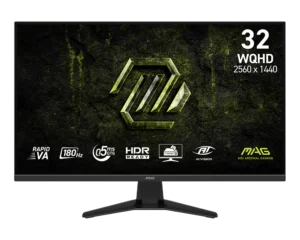 Monitor Gaming MSI MAG 325QFDE E18V / 31.5"/ WQHD Rapid VA / 180Hz / 0.5ms / HDMI+DP - Zezë