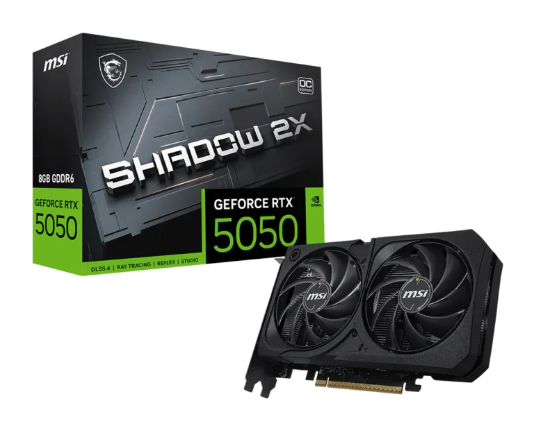 Kartelë Grafike Nvidia MSI GeForce RTX 5050 8G Shadow 2x OC BULK / 8GB GDDR / 2535 MHz