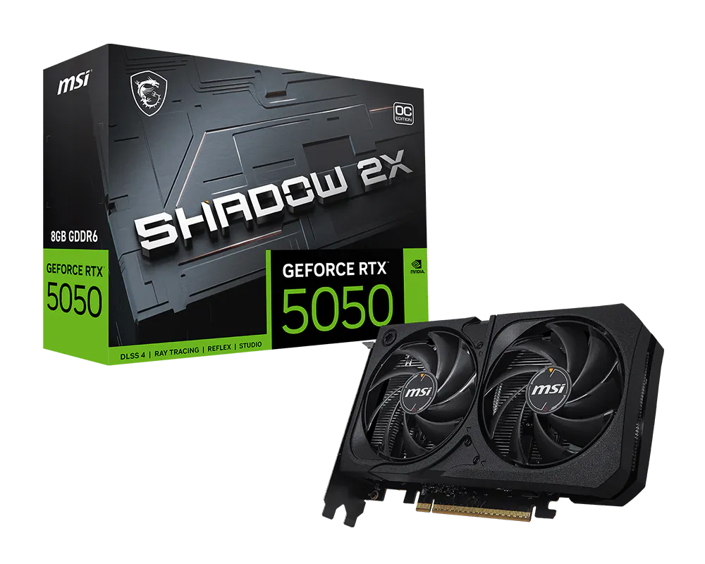 Kartelë Grafike Nvidia MSI GeForce RTX 5050 8G Shadow 2x OC BULK / 8GB GDDR / 2535 MHz