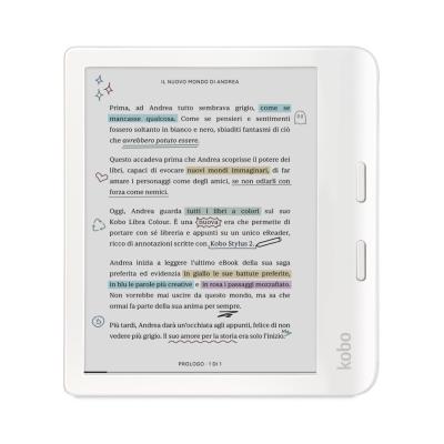E‑Book Kobo Libra Colour (N428‑KU‑WH‑K‑CK) 7"/ 32GB - Bardhë