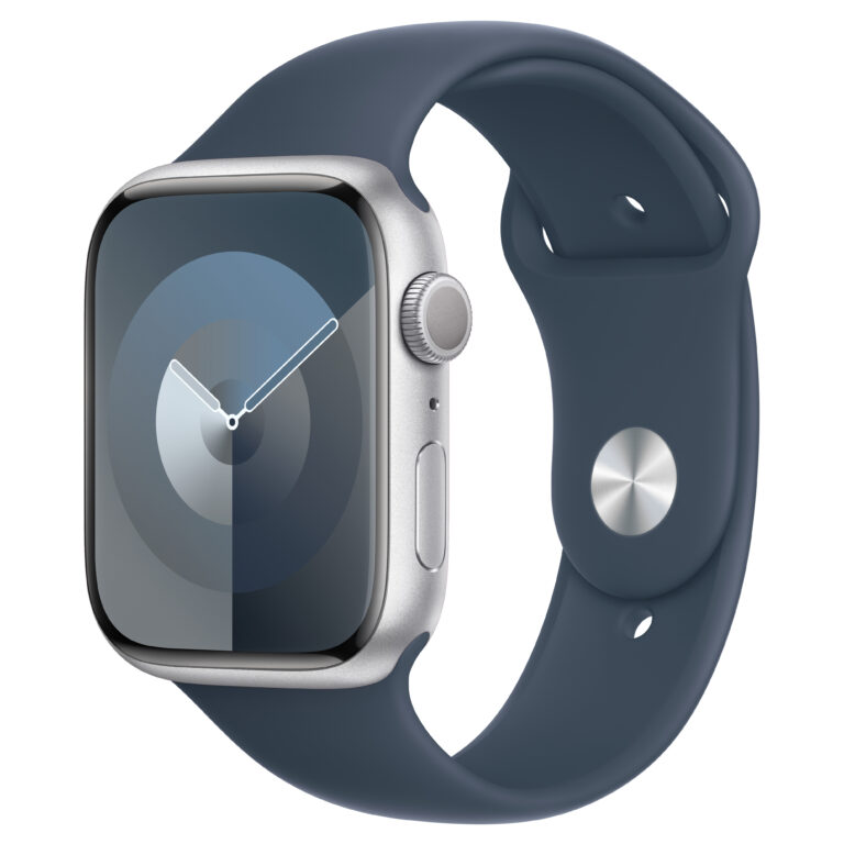 Apple Watch Series 9 Aluminum Cellular 45mm Silver (Storm Blue Sport Band) M/L