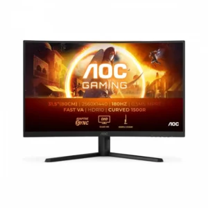 Monitor Gaming AOC CQ32G4VE / 32" / Quad HD VA / 180 Hz / 0.5ms / HDMI+DP / Curved / Zezë