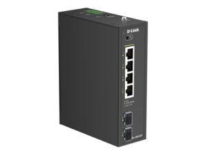 D-Link DIS-100G-06P Industrial PoE+ Switch 6 Port Gigabit | 4x PoE + 2x SFP | 120W 3