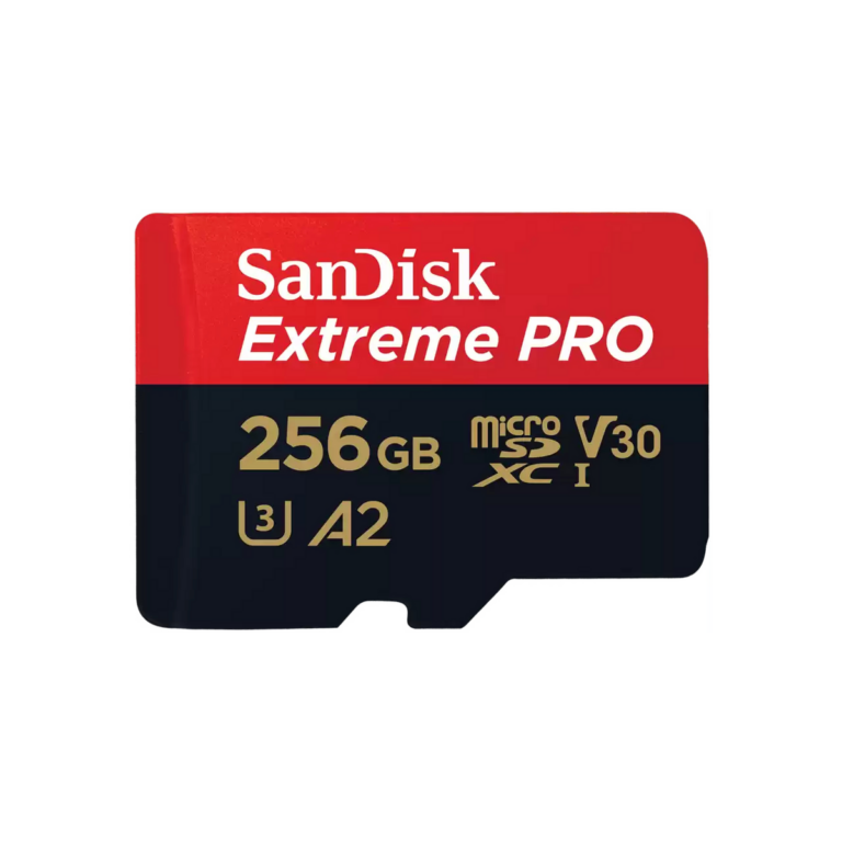Kartë Memorie SanDisk MicroSD Extreme Pro 256GB V30 – Kuqe/Zezë