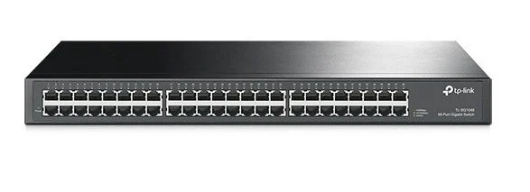 Switch TP Link / 48-Port / Gigabit / Rackmount / 48xRJ45 porte për 10/100/1000Mbps / I zi