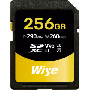 Kartë Memorie SD CARD Wise SDXC UHS-II V90 256GB R:290MBs / W:150MBs WI-SD-N256