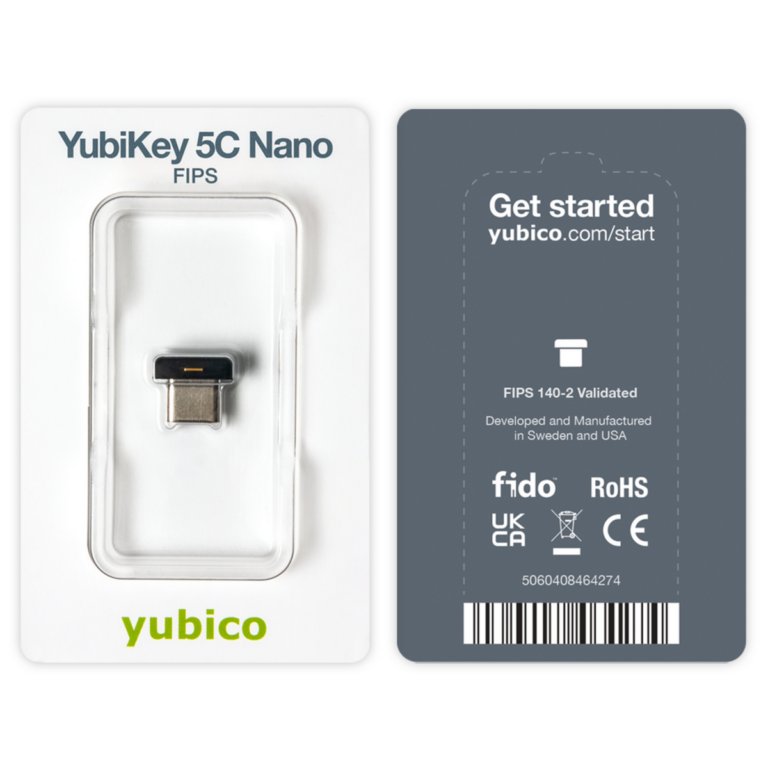 Security Key Yubico YubiKey 5C Nano FIPS / USB-C