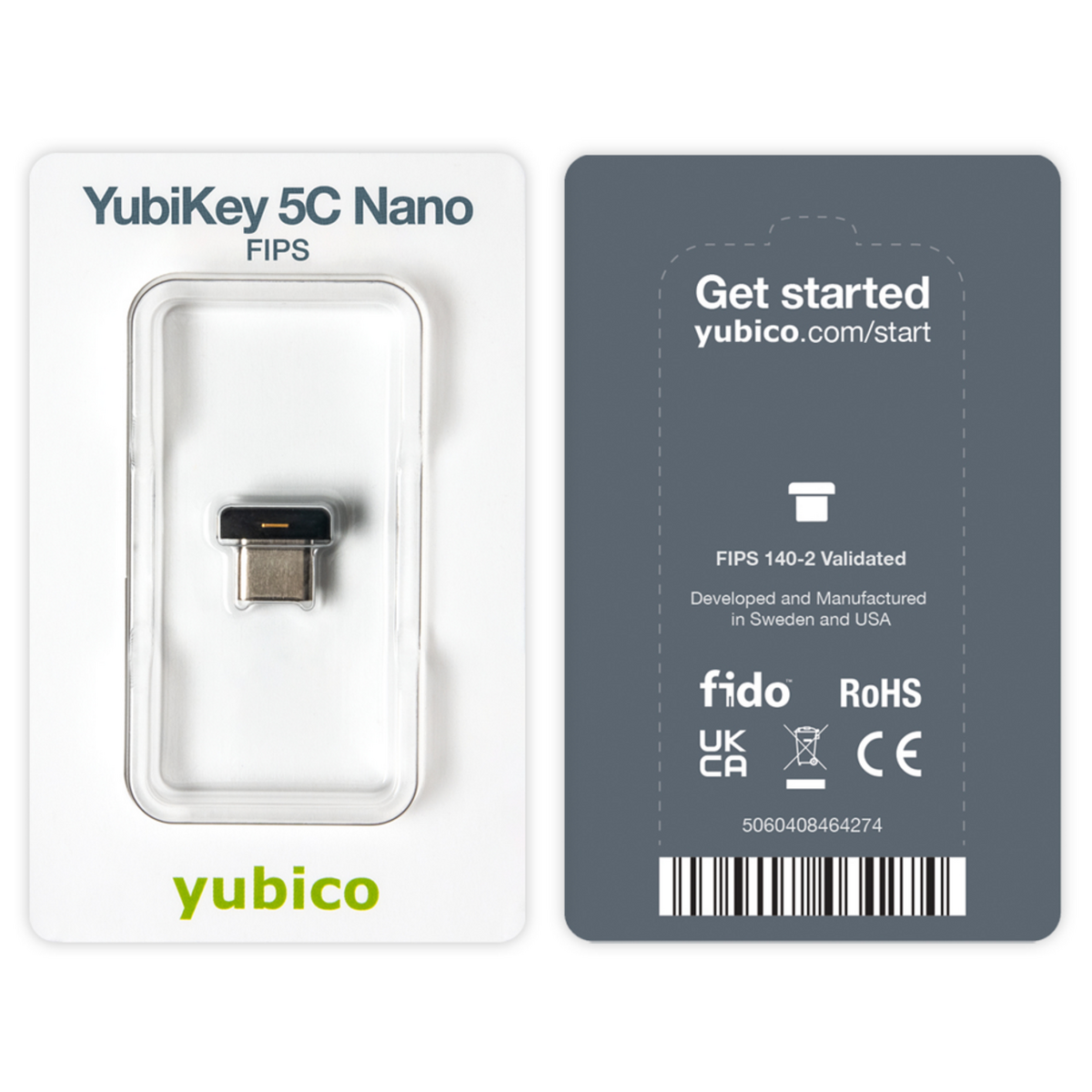 Security Key Yubico YubiKey 5C Nano FIPS / USB-C